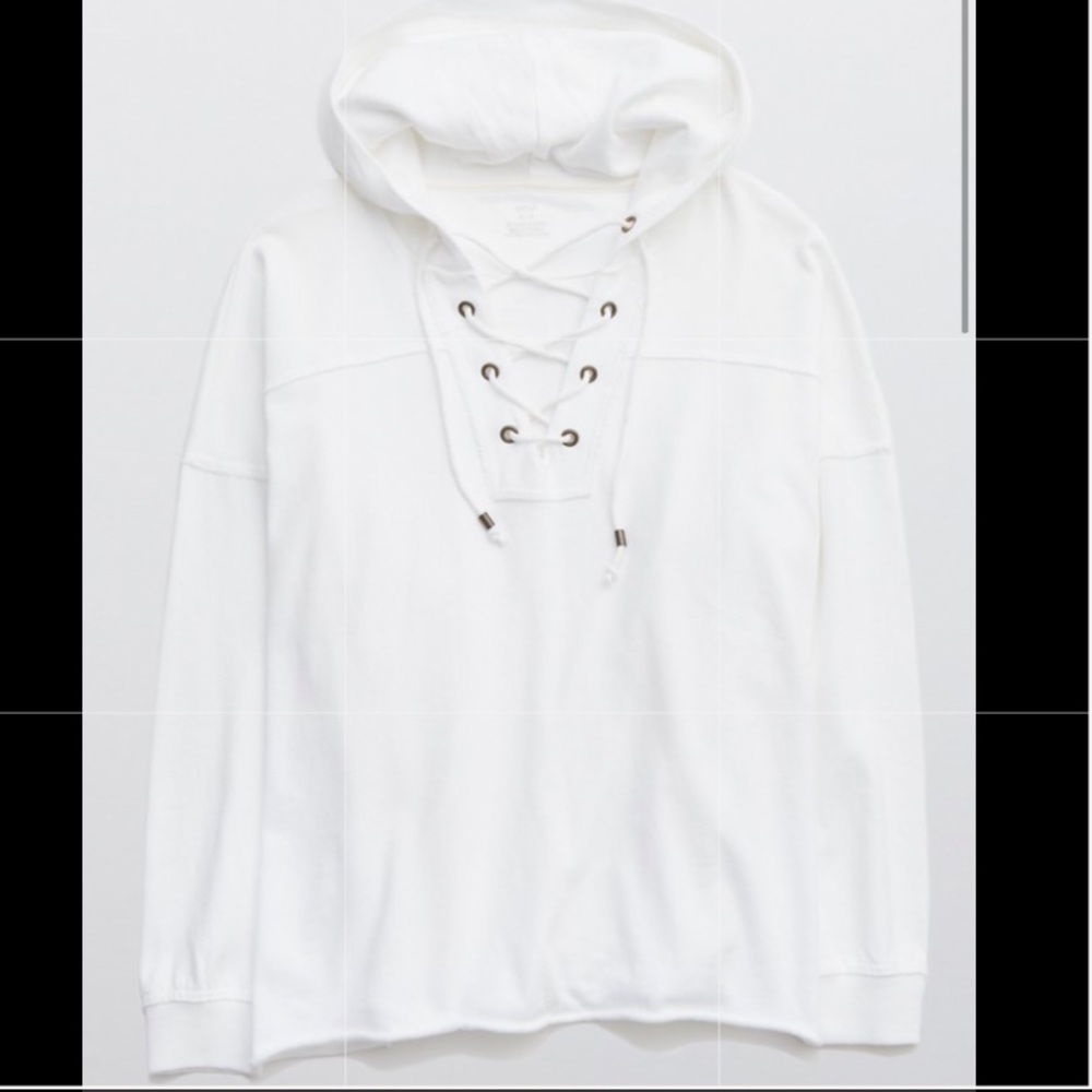Aerie Lace Up Hoodie